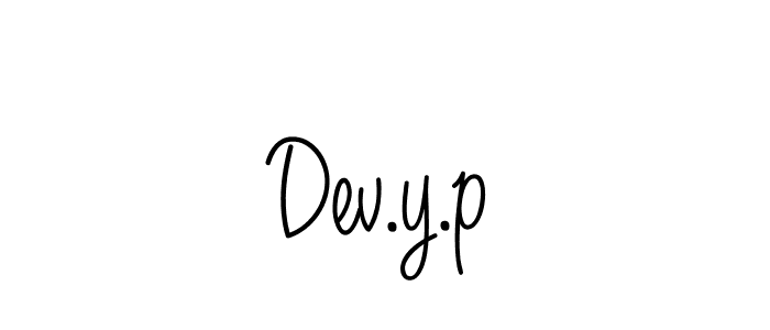 Use a signature maker to create a handwritten signature online. With this signature software, you can design (Angelique-Rose-font-FFP) your own signature for name Dev.y.p. Dev.y.p signature style 5 images and pictures png