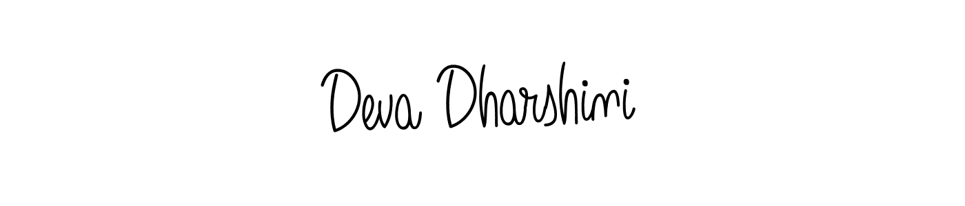 Deva Dharshini stylish signature style. Best Handwritten Sign (Angelique-Rose-font-FFP) for my name. Handwritten Signature Collection Ideas for my name Deva Dharshini. Deva Dharshini signature style 5 images and pictures png