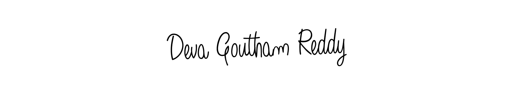 Use a signature maker to create a handwritten signature online. With this signature software, you can design (Angelique-Rose-font-FFP) your own signature for name Deva Goutham Reddy. Deva Goutham Reddy signature style 5 images and pictures png