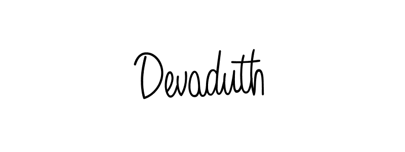 How to make Devaduth name signature. Use Angelique-Rose-font-FFP style for creating short signs online. This is the latest handwritten sign. Devaduth signature style 5 images and pictures png