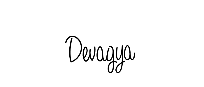 Design your own signature with our free online signature maker. With this signature software, you can create a handwritten (Angelique-Rose-font-FFP) signature for name Devagya. Devagya signature style 5 images and pictures png