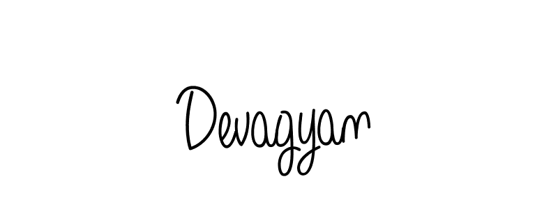 Make a beautiful signature design for name Devagyan. With this signature (Angelique-Rose-font-FFP) style, you can create a handwritten signature for free. Devagyan signature style 5 images and pictures png