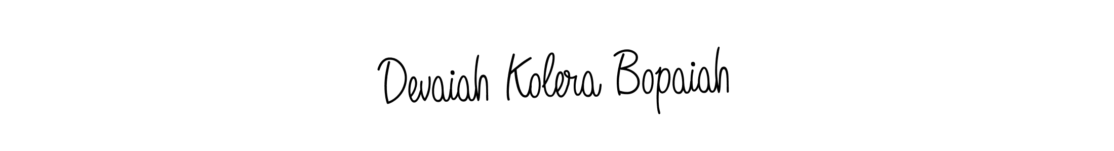 Create a beautiful signature design for name Devaiah Kolera Bopaiah. With this signature (Angelique-Rose-font-FFP) fonts, you can make a handwritten signature for free. Devaiah Kolera Bopaiah signature style 5 images and pictures png