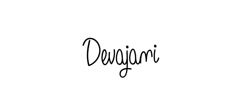 Use a signature maker to create a handwritten signature online. With this signature software, you can design (Angelique-Rose-font-FFP) your own signature for name Devajani. Devajani signature style 5 images and pictures png