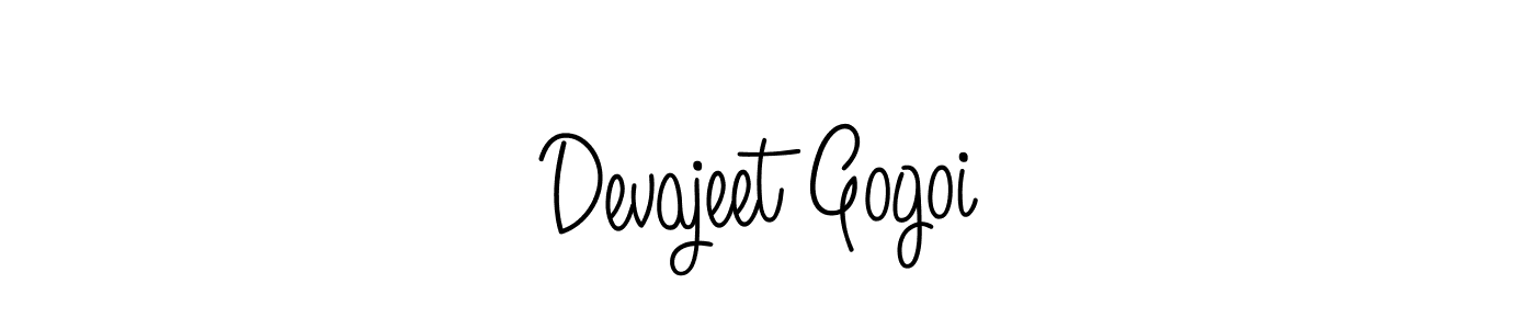 You should practise on your own different ways (Angelique-Rose-font-FFP) to write your name (Devajeet Gogoi) in signature. don't let someone else do it for you. Devajeet Gogoi signature style 5 images and pictures png