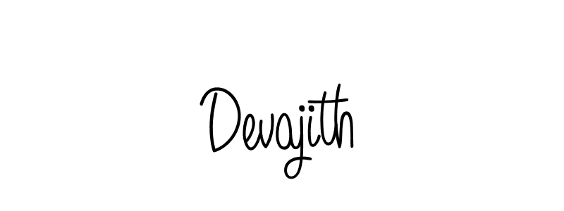 Make a beautiful signature design for name Devajith. With this signature (Angelique-Rose-font-FFP) style, you can create a handwritten signature for free. Devajith signature style 5 images and pictures png