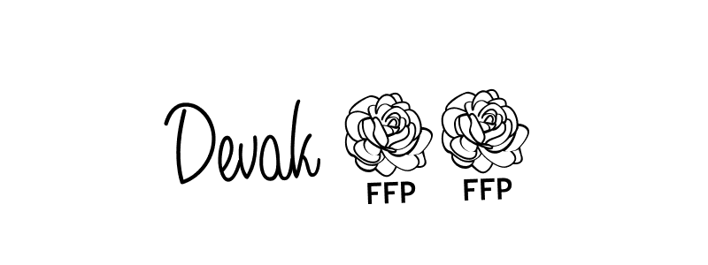 Use a signature maker to create a handwritten signature online. With this signature software, you can design (Angelique-Rose-font-FFP) your own signature for name Devak 18. Devak 18 signature style 5 images and pictures png