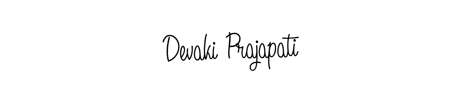 Design your own signature with our free online signature maker. With this signature software, you can create a handwritten (Angelique-Rose-font-FFP) signature for name Devaki Prajapati. Devaki Prajapati signature style 5 images and pictures png