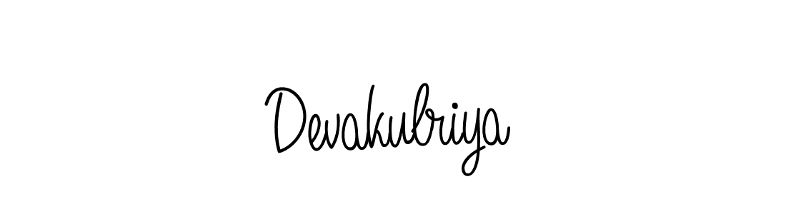 You should practise on your own different ways (Angelique-Rose-font-FFP) to write your name (Devakulriya) in signature. don't let someone else do it for you. Devakulriya signature style 5 images and pictures png