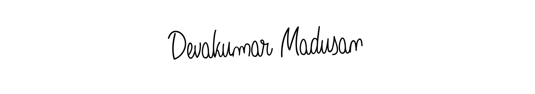 Make a beautiful signature design for name Devakumar Madusan. With this signature (Angelique-Rose-font-FFP) style, you can create a handwritten signature for free. Devakumar Madusan signature style 5 images and pictures png