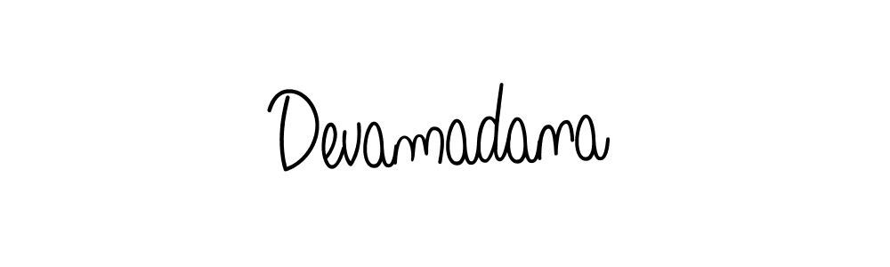 Make a beautiful signature design for name Devamadana. With this signature (Angelique-Rose-font-FFP) style, you can create a handwritten signature for free. Devamadana signature style 5 images and pictures png