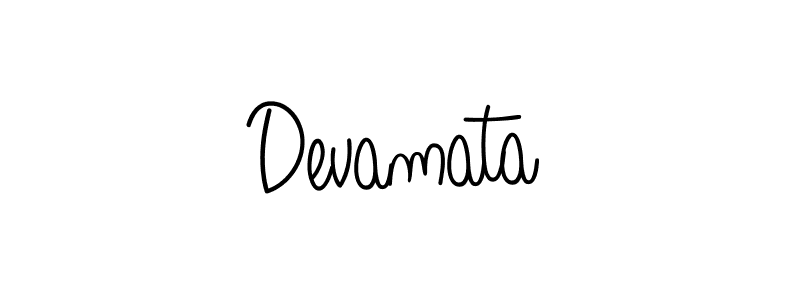 Use a signature maker to create a handwritten signature online. With this signature software, you can design (Angelique-Rose-font-FFP) your own signature for name Devamata. Devamata signature style 5 images and pictures png