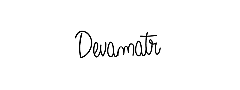 Create a beautiful signature design for name Devamatr. With this signature (Angelique-Rose-font-FFP) fonts, you can make a handwritten signature for free. Devamatr signature style 5 images and pictures png