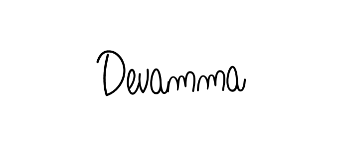 How to make Devamma name signature. Use Angelique-Rose-font-FFP style for creating short signs online. This is the latest handwritten sign. Devamma signature style 5 images and pictures png