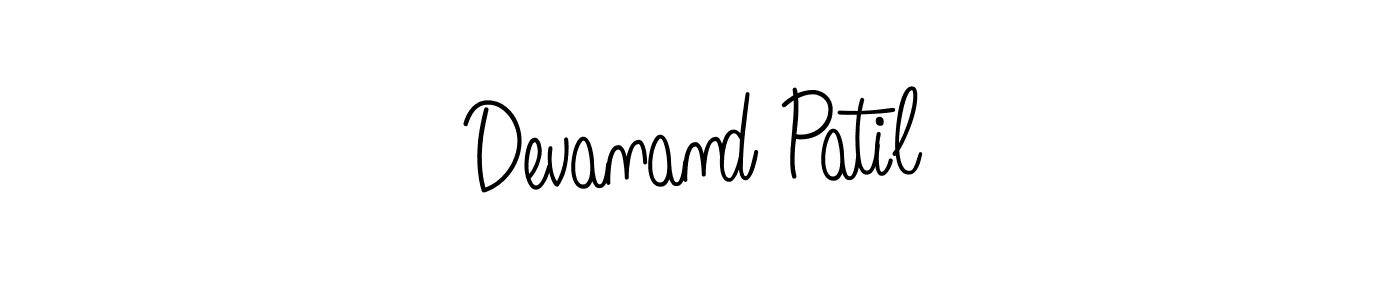 Design your own signature with our free online signature maker. With this signature software, you can create a handwritten (Angelique-Rose-font-FFP) signature for name Devanand Patil. Devanand Patil signature style 5 images and pictures png