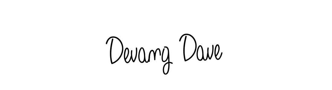 How to make Devang Dave signature? Angelique-Rose-font-FFP is a professional autograph style. Create handwritten signature for Devang Dave name. Devang Dave signature style 5 images and pictures png
