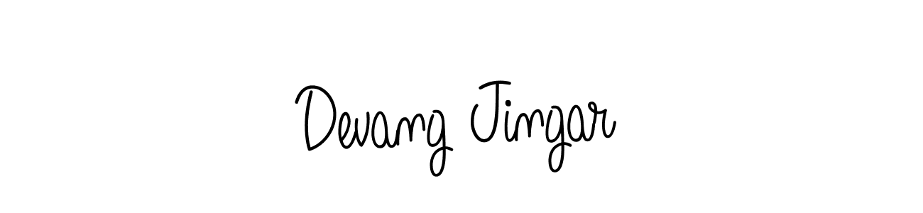 How to make Devang Jingar signature? Angelique-Rose-font-FFP is a professional autograph style. Create handwritten signature for Devang Jingar name. Devang Jingar signature style 5 images and pictures png