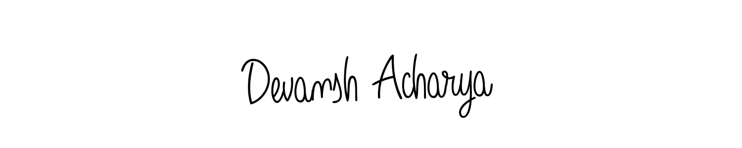 How to make Devansh Acharya signature? Angelique-Rose-font-FFP is a professional autograph style. Create handwritten signature for Devansh Acharya name. Devansh Acharya signature style 5 images and pictures png