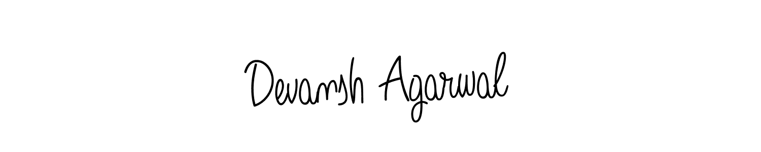 Design your own signature with our free online signature maker. With this signature software, you can create a handwritten (Angelique-Rose-font-FFP) signature for name Devansh Agarwal. Devansh Agarwal signature style 5 images and pictures png