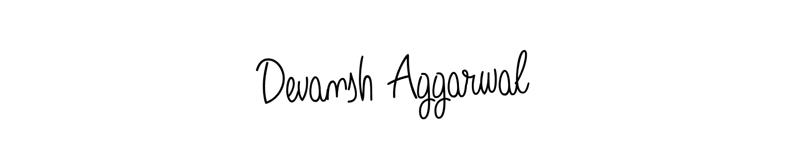 Use a signature maker to create a handwritten signature online. With this signature software, you can design (Angelique-Rose-font-FFP) your own signature for name Devansh Aggarwal. Devansh Aggarwal signature style 5 images and pictures png