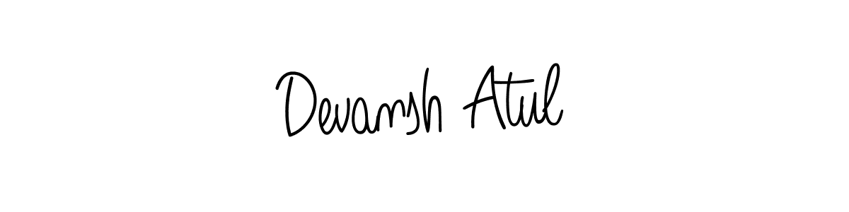 Also we have Devansh Atul name is the best signature style. Create professional handwritten signature collection using Angelique-Rose-font-FFP autograph style. Devansh Atul signature style 5 images and pictures png