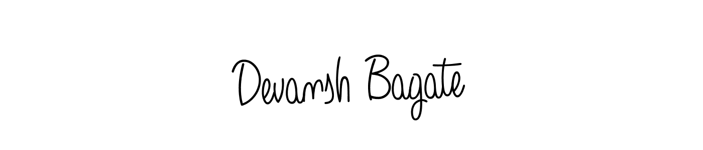 Also we have Devansh Bagate name is the best signature style. Create professional handwritten signature collection using Angelique-Rose-font-FFP autograph style. Devansh Bagate signature style 5 images and pictures png