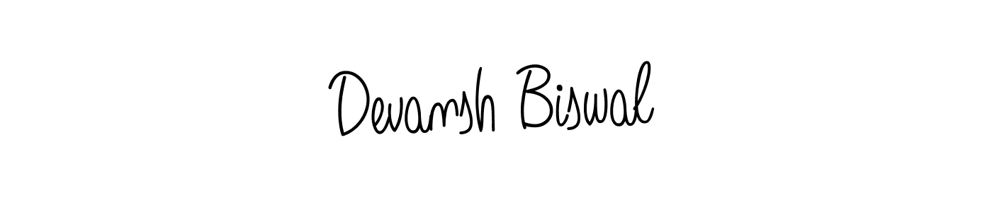 How to make Devansh Biswal name signature. Use Angelique-Rose-font-FFP style for creating short signs online. This is the latest handwritten sign. Devansh Biswal signature style 5 images and pictures png