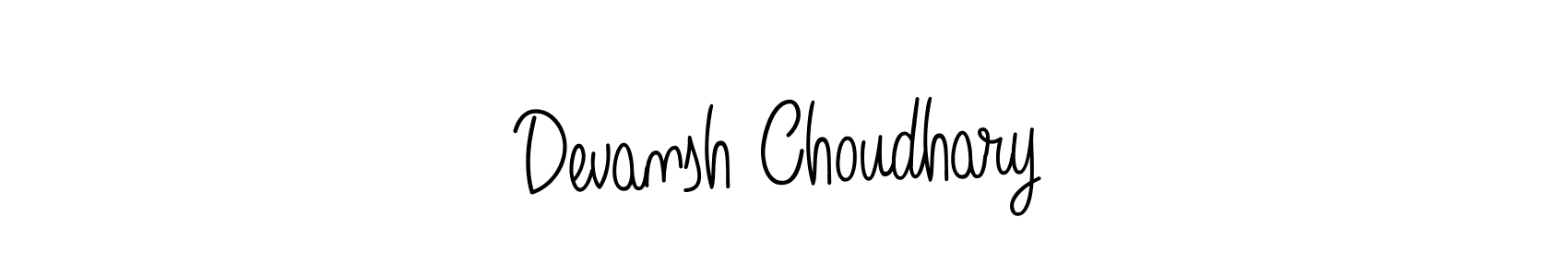 Design your own signature with our free online signature maker. With this signature software, you can create a handwritten (Angelique-Rose-font-FFP) signature for name Devansh Choudhary. Devansh Choudhary signature style 5 images and pictures png