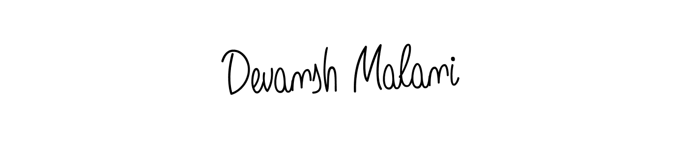 Devansh Malani stylish signature style. Best Handwritten Sign (Angelique-Rose-font-FFP) for my name. Handwritten Signature Collection Ideas for my name Devansh Malani. Devansh Malani signature style 5 images and pictures png