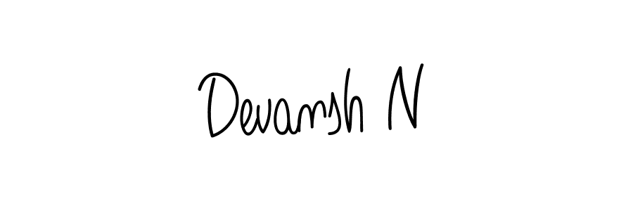 How to make Devansh N signature? Angelique-Rose-font-FFP is a professional autograph style. Create handwritten signature for Devansh N name. Devansh N signature style 5 images and pictures png