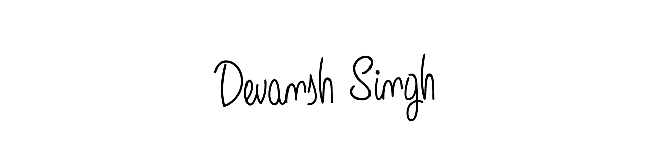 How to make Devansh Singh name signature. Use Angelique-Rose-font-FFP style for creating short signs online. This is the latest handwritten sign. Devansh Singh signature style 5 images and pictures png