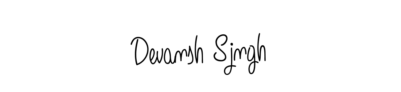 Make a beautiful signature design for name Devansh Sjngh. With this signature (Angelique-Rose-font-FFP) style, you can create a handwritten signature for free. Devansh Sjngh signature style 5 images and pictures png