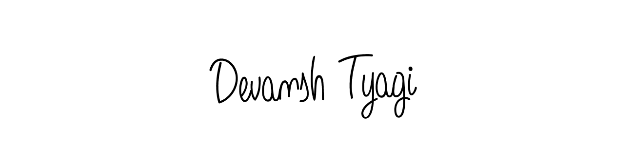 Design your own signature with our free online signature maker. With this signature software, you can create a handwritten (Angelique-Rose-font-FFP) signature for name Devansh Tyagi. Devansh Tyagi signature style 5 images and pictures png