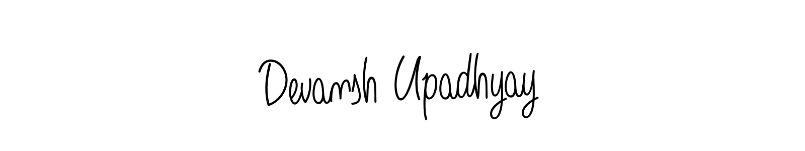 Create a beautiful signature design for name Devansh Upadhyay. With this signature (Angelique-Rose-font-FFP) fonts, you can make a handwritten signature for free. Devansh Upadhyay signature style 5 images and pictures png