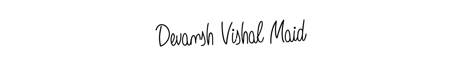 You should practise on your own different ways (Angelique-Rose-font-FFP) to write your name (Devansh Vishal Maid) in signature. don't let someone else do it for you. Devansh Vishal Maid signature style 5 images and pictures png