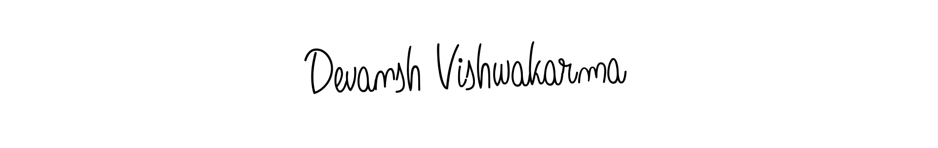 Devansh Vishwakarma stylish signature style. Best Handwritten Sign (Angelique-Rose-font-FFP) for my name. Handwritten Signature Collection Ideas for my name Devansh Vishwakarma. Devansh Vishwakarma signature style 5 images and pictures png