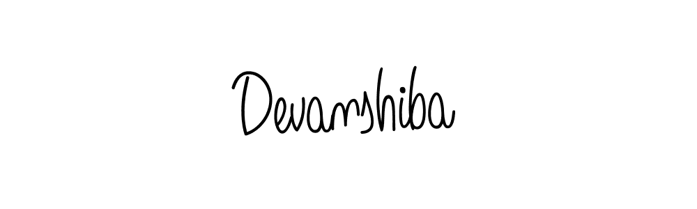 Use a signature maker to create a handwritten signature online. With this signature software, you can design (Angelique-Rose-font-FFP) your own signature for name Devanshiba. Devanshiba signature style 5 images and pictures png