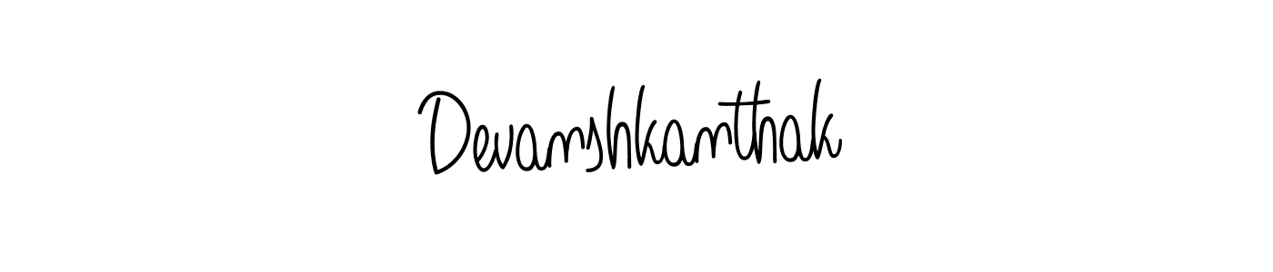 Make a beautiful signature design for name Devanshkanthak. With this signature (Angelique-Rose-font-FFP) style, you can create a handwritten signature for free. Devanshkanthak signature style 5 images and pictures png