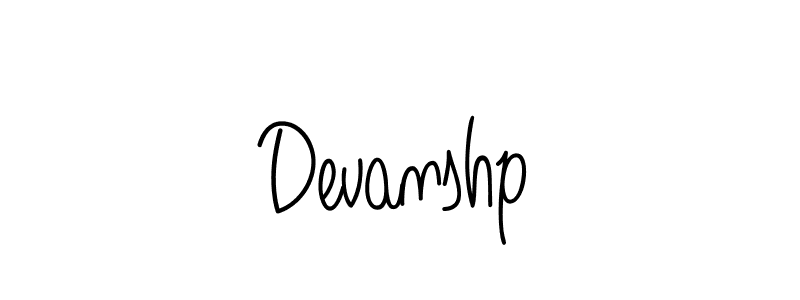 Create a beautiful signature design for name Devanshp. With this signature (Angelique-Rose-font-FFP) fonts, you can make a handwritten signature for free. Devanshp signature style 5 images and pictures png