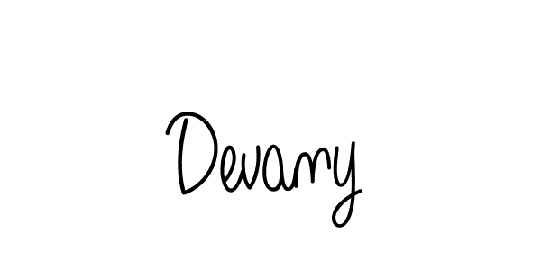 Create a beautiful signature design for name Devany. With this signature (Angelique-Rose-font-FFP) fonts, you can make a handwritten signature for free. Devany signature style 5 images and pictures png