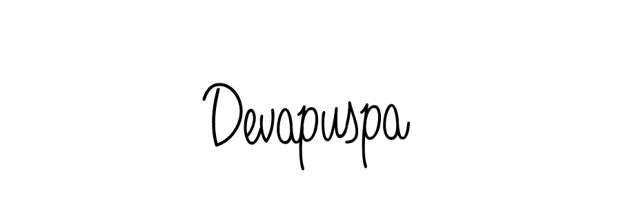 Create a beautiful signature design for name Devapuspa. With this signature (Angelique-Rose-font-FFP) fonts, you can make a handwritten signature for free. Devapuspa signature style 5 images and pictures png