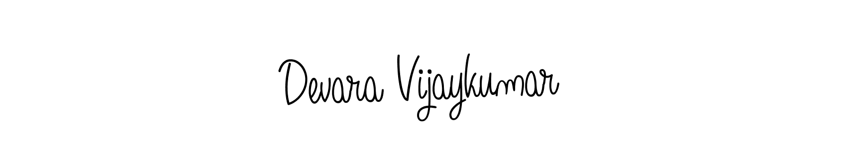 Create a beautiful signature design for name Devara Vijaykumar. With this signature (Angelique-Rose-font-FFP) fonts, you can make a handwritten signature for free. Devara Vijaykumar signature style 5 images and pictures png