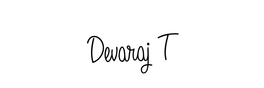 Create a beautiful signature design for name Devaraj T. With this signature (Angelique-Rose-font-FFP) fonts, you can make a handwritten signature for free. Devaraj T signature style 5 images and pictures png