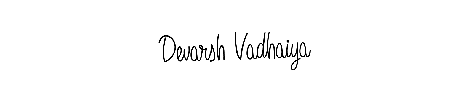 How to make Devarsh Vadhaiya signature? Angelique-Rose-font-FFP is a professional autograph style. Create handwritten signature for Devarsh Vadhaiya name. Devarsh Vadhaiya signature style 5 images and pictures png