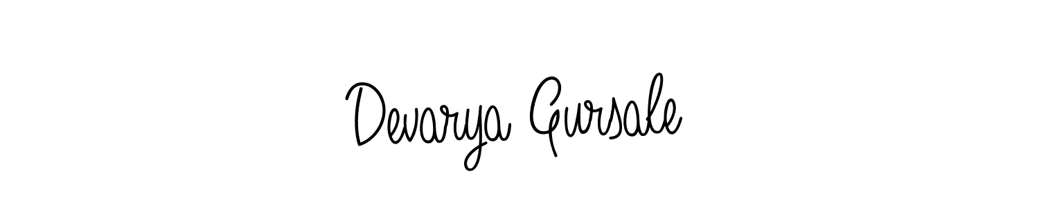 Design your own signature with our free online signature maker. With this signature software, you can create a handwritten (Angelique-Rose-font-FFP) signature for name Devarya Gursale. Devarya Gursale signature style 5 images and pictures png