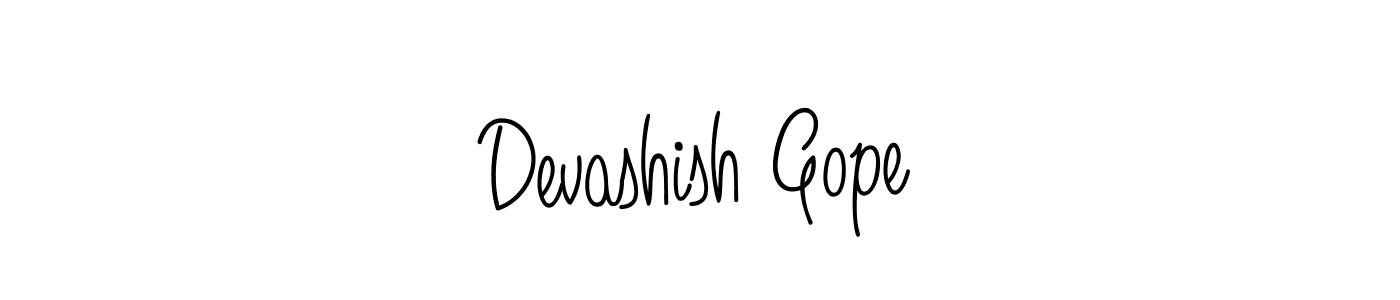Also we have Devashish Gope name is the best signature style. Create professional handwritten signature collection using Angelique-Rose-font-FFP autograph style. Devashish Gope signature style 5 images and pictures png
