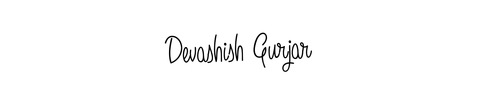 Create a beautiful signature design for name Devashish Gurjar. With this signature (Angelique-Rose-font-FFP) fonts, you can make a handwritten signature for free. Devashish Gurjar signature style 5 images and pictures png