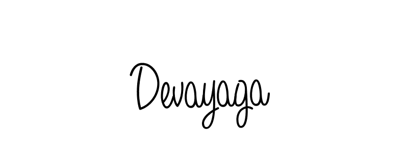 Make a beautiful signature design for name Devayaga. With this signature (Angelique-Rose-font-FFP) style, you can create a handwritten signature for free. Devayaga signature style 5 images and pictures png