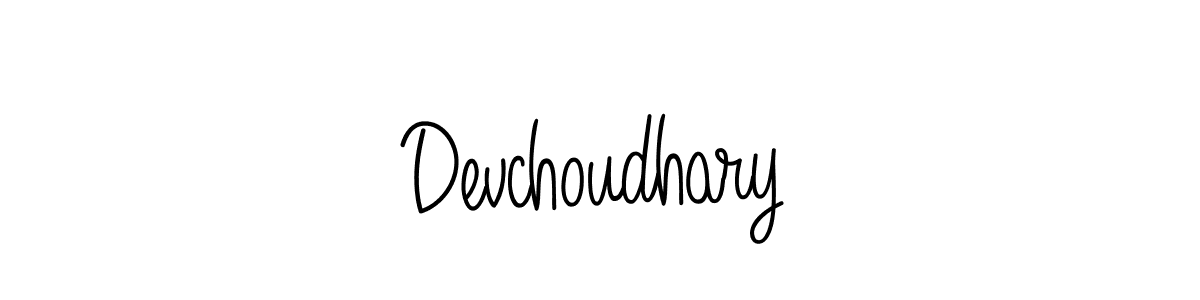 How to Draw Devchoudhary signature style? Angelique-Rose-font-FFP is a latest design signature styles for name Devchoudhary. Devchoudhary signature style 5 images and pictures png