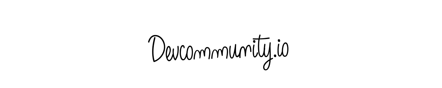 Devcommunity.io stylish signature style. Best Handwritten Sign (Angelique-Rose-font-FFP) for my name. Handwritten Signature Collection Ideas for my name Devcommunity.io. Devcommunity.io signature style 5 images and pictures png